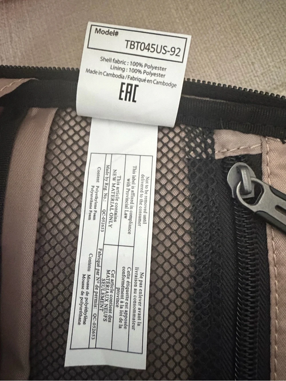 Targus Black TBT045US-92 16” Mobile Elite Checkpoint-Friendly laptop case